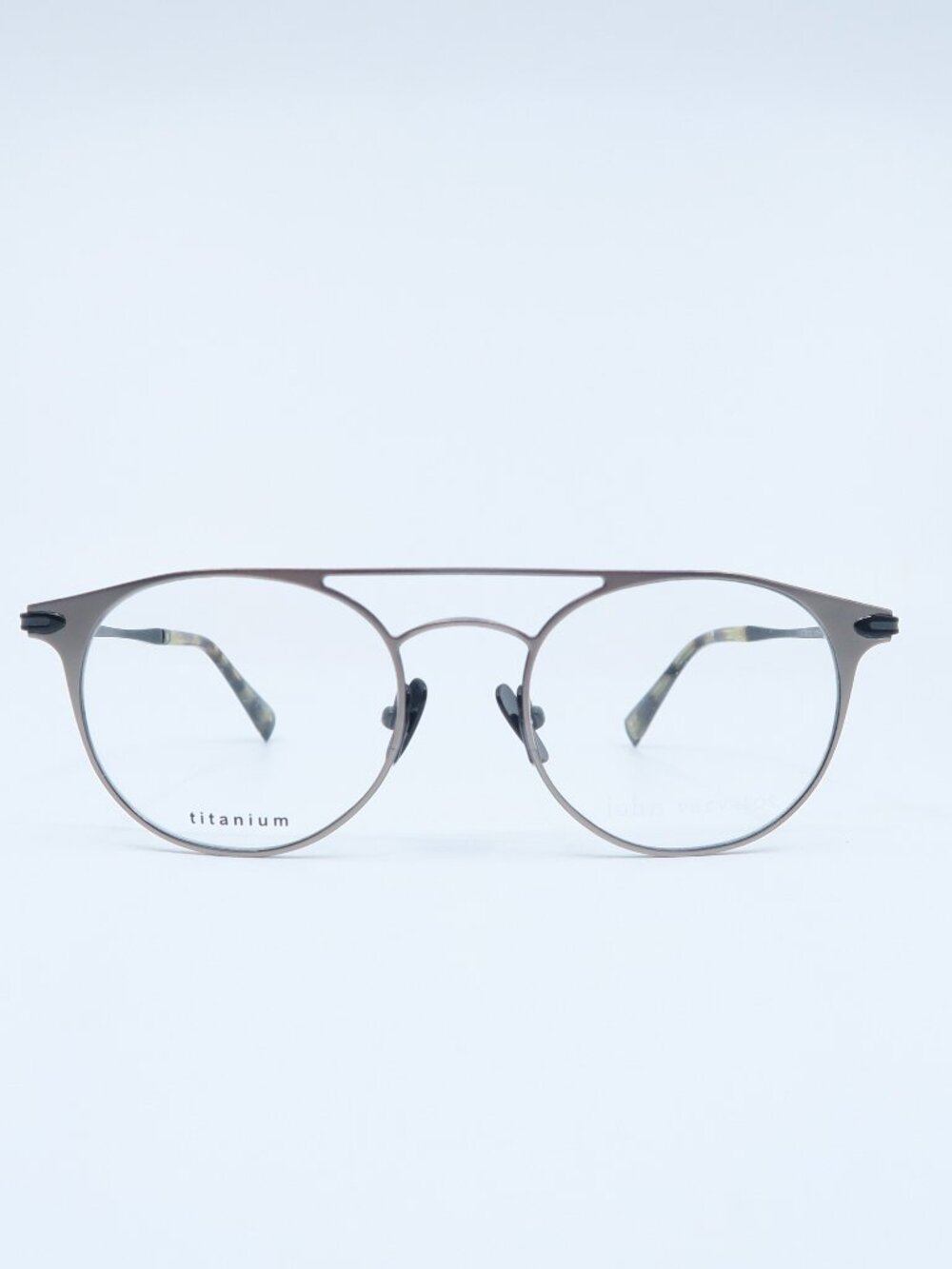 John Varvatos V169 49mm Gunmetal Titanium, New Round Men's Eyeglasses.